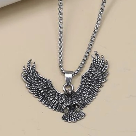 Other - Soaring Eagle Silver Pendant Chain Necklace